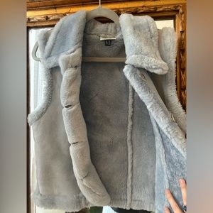 90s vintage real Shearling Vest
